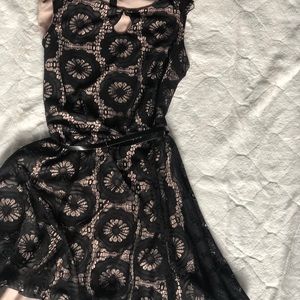 Sleeveless Black Lace Dress